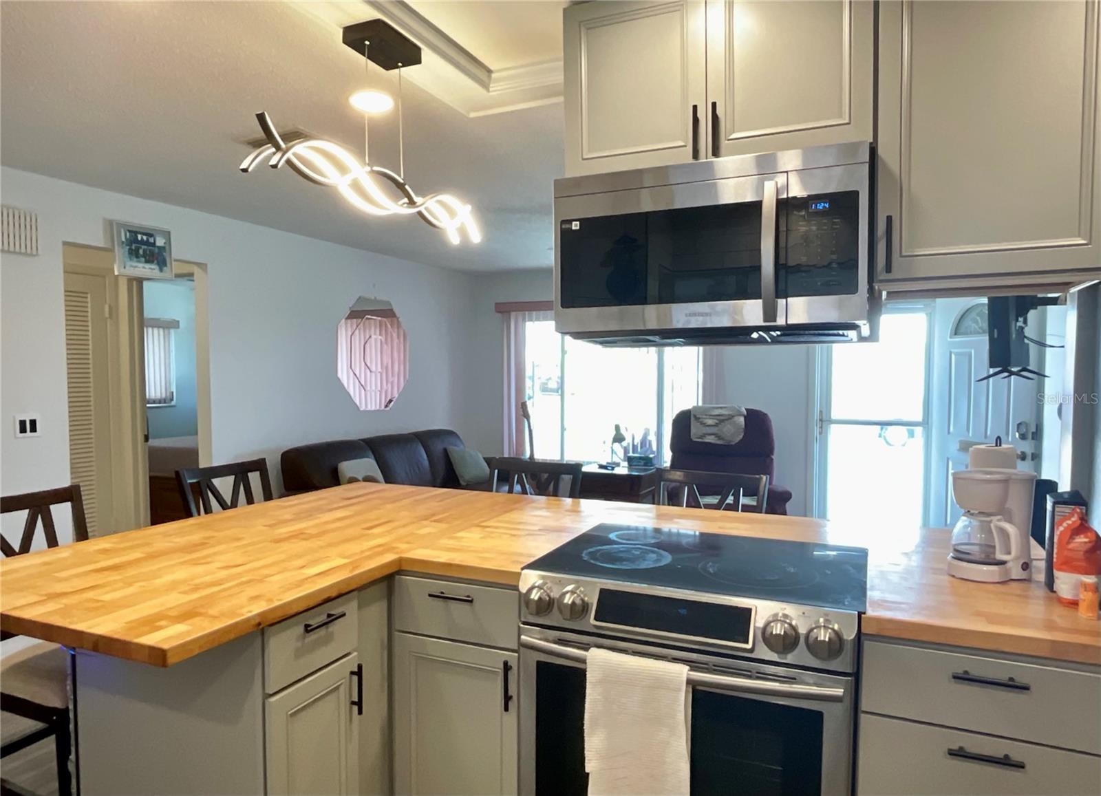 Kitchen range and view towards front of house