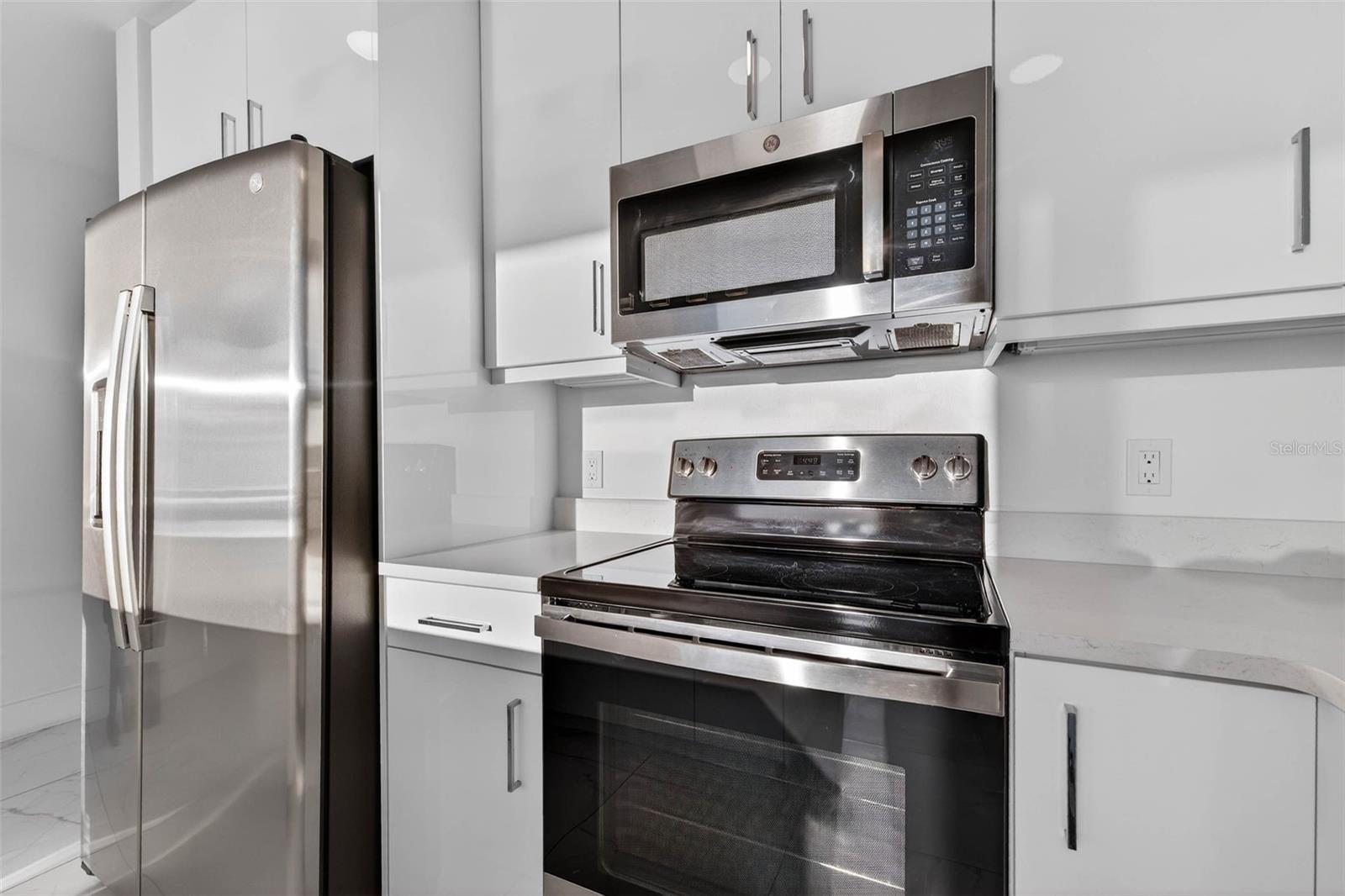 Ample cabinet storage