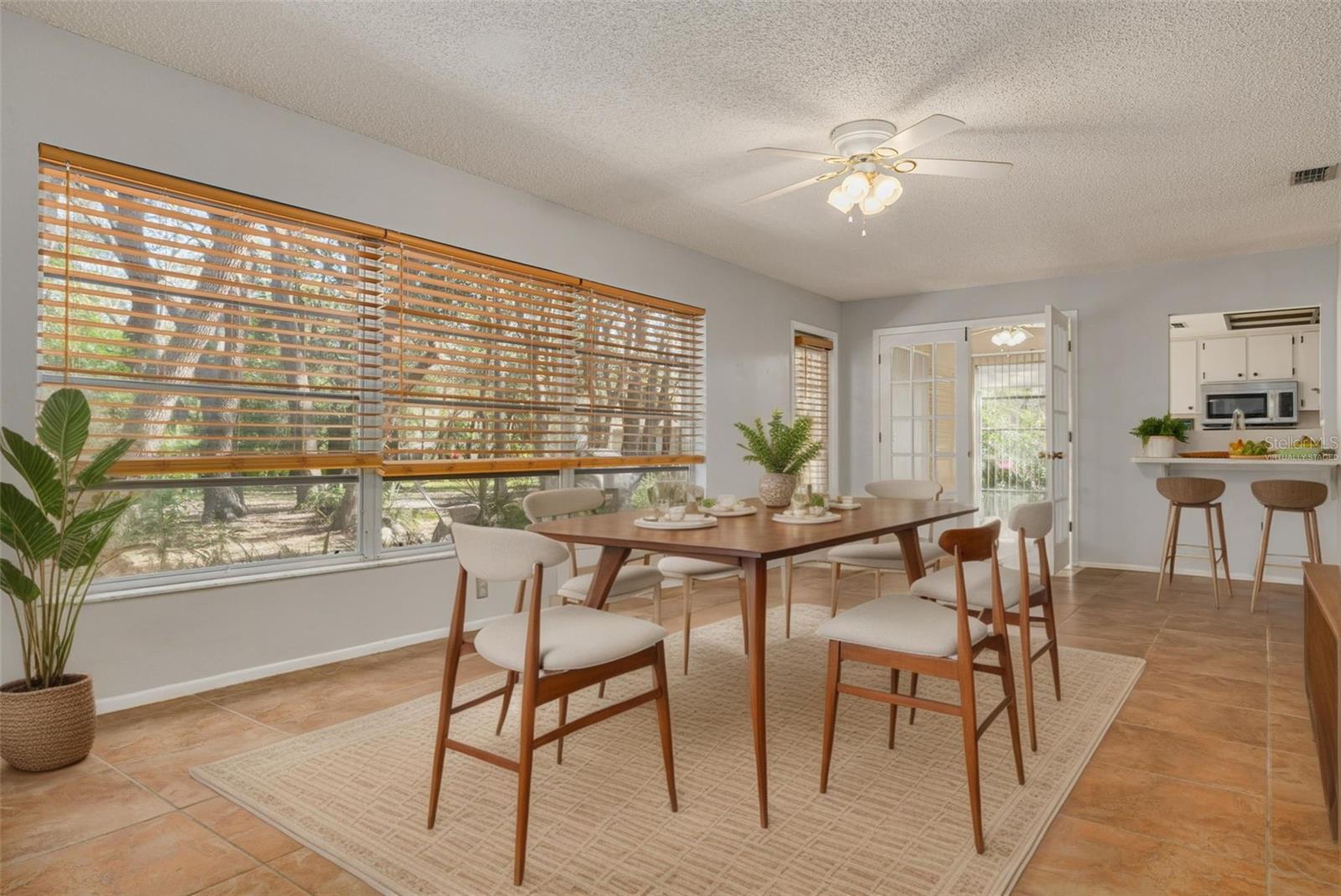 Virtually staged Living space