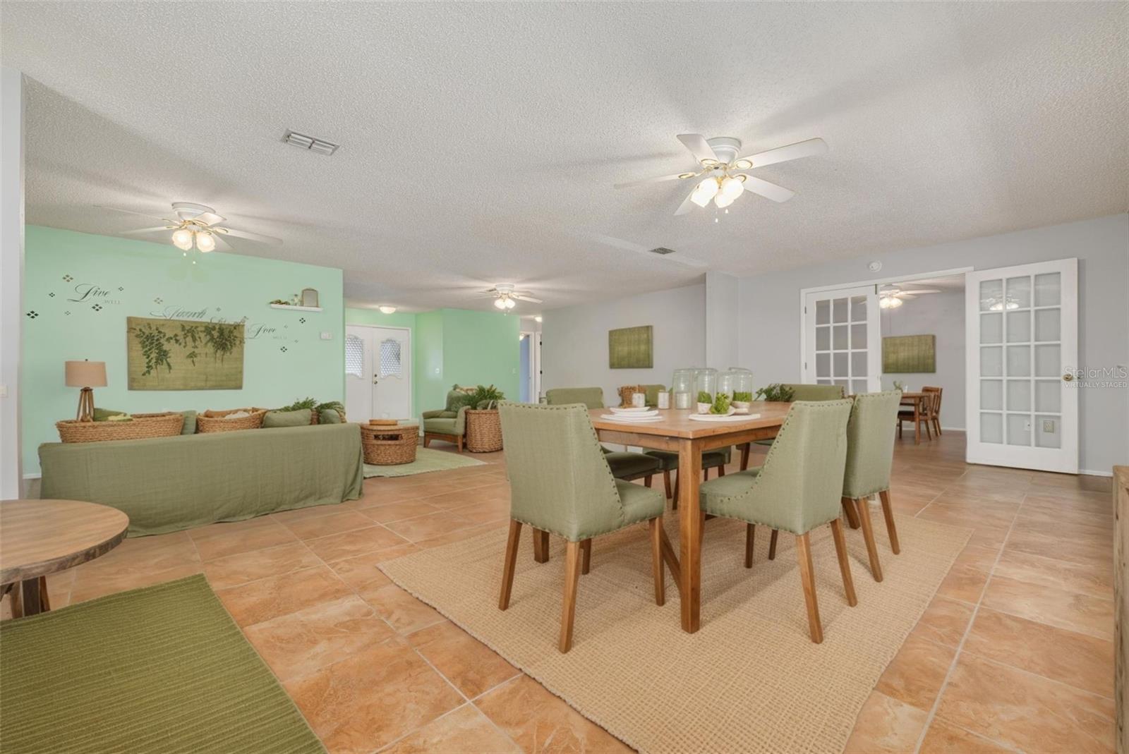 Virtually staged Living space