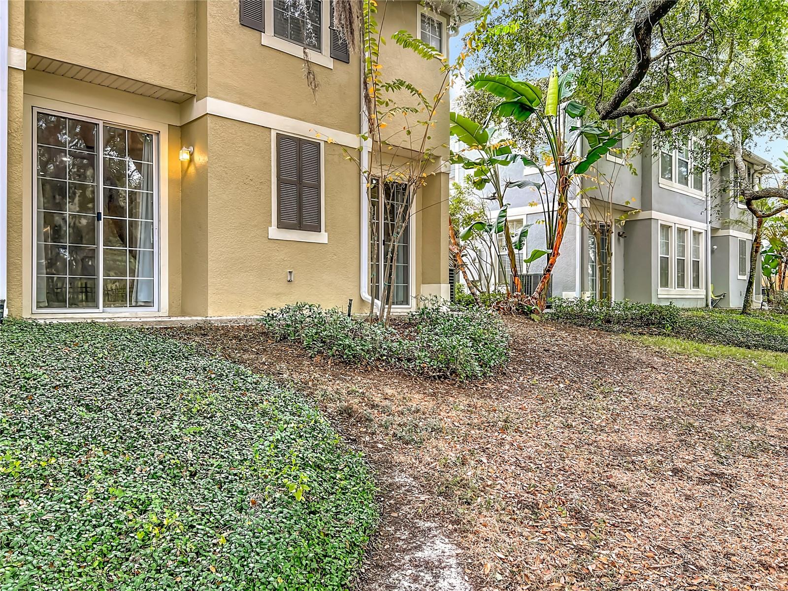 Dual sliders lead to dual patios.