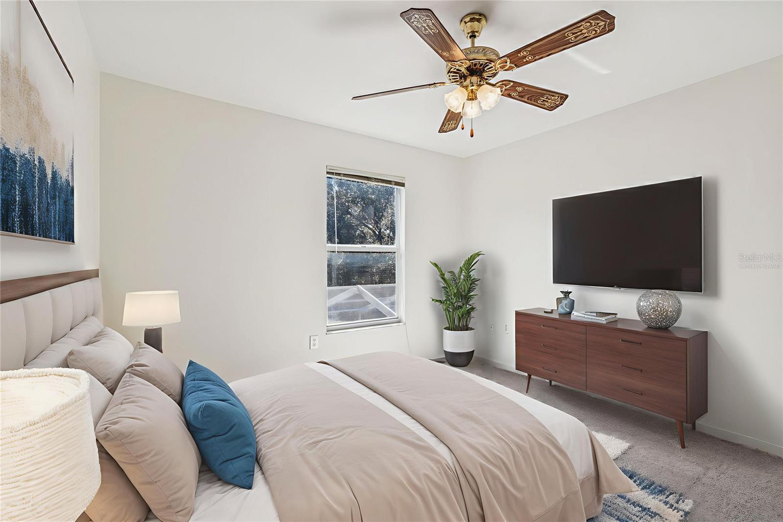 Virtually staged bedroom 4