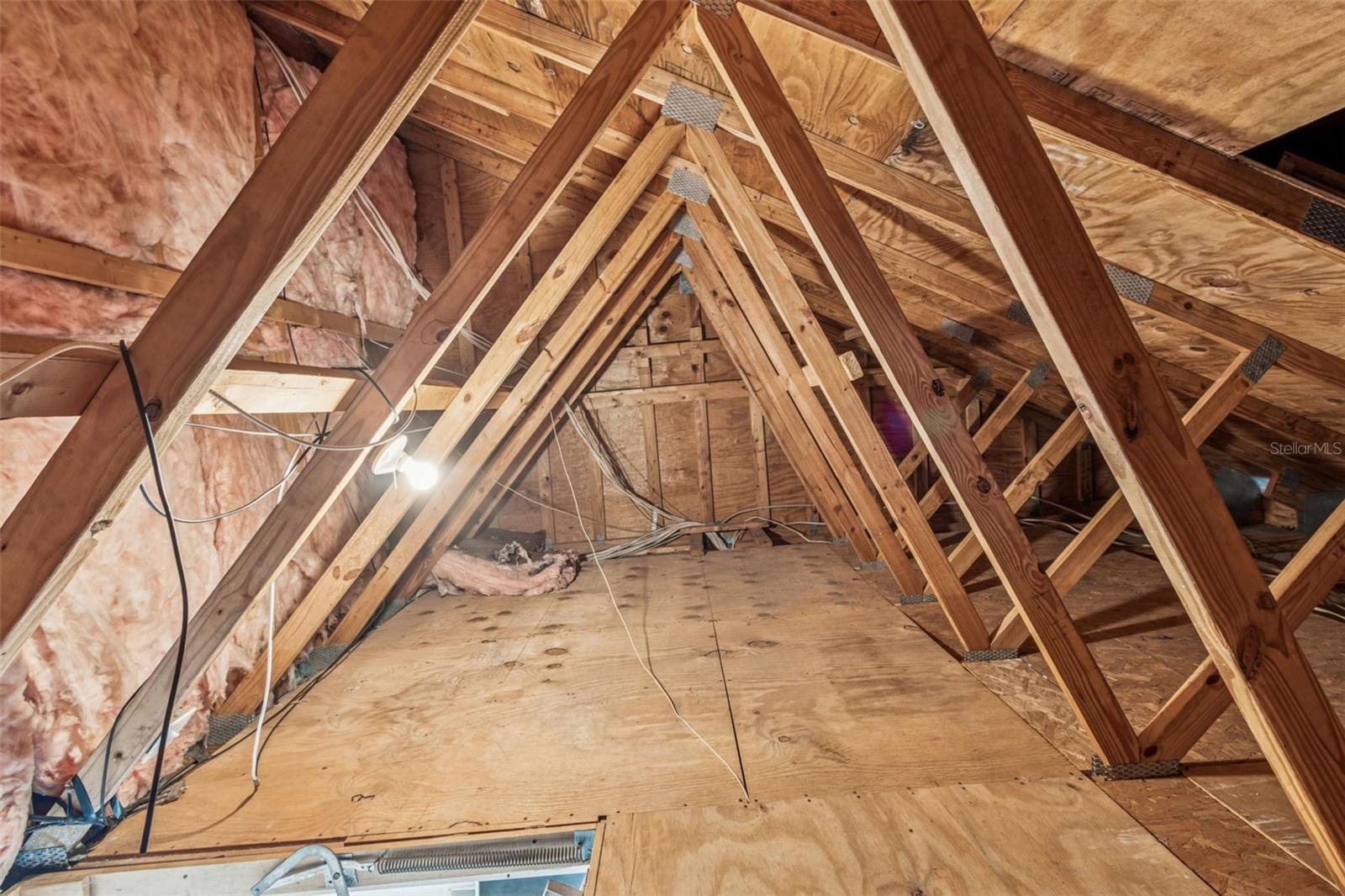 Floored attic in garage for storage