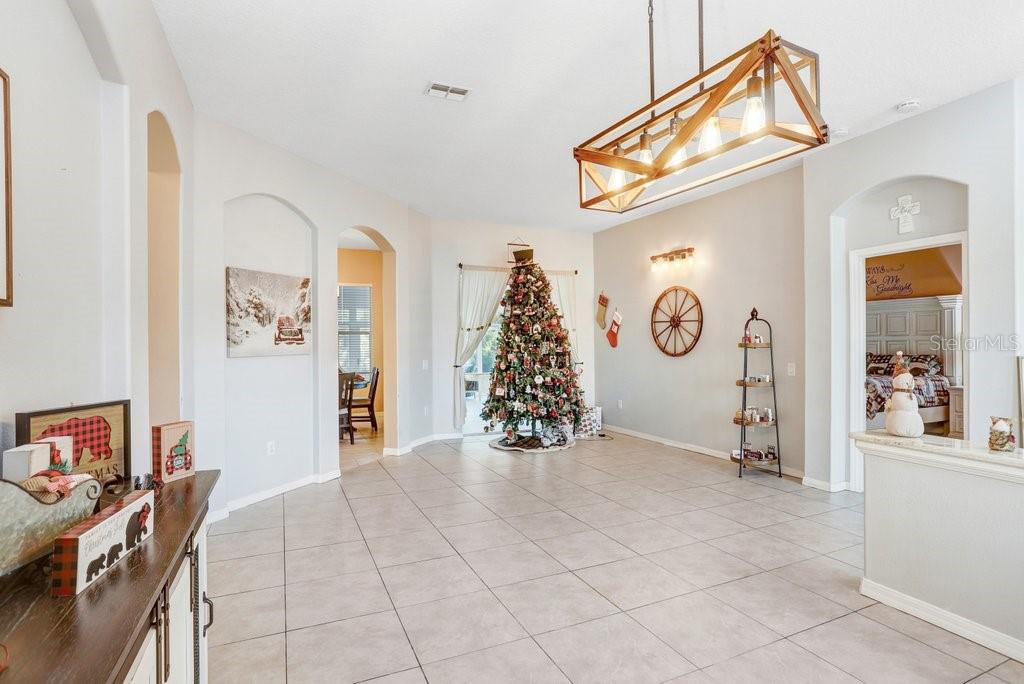 Living room from dining room view