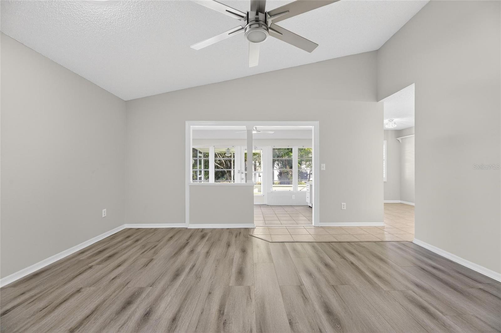 Living room view to Family room