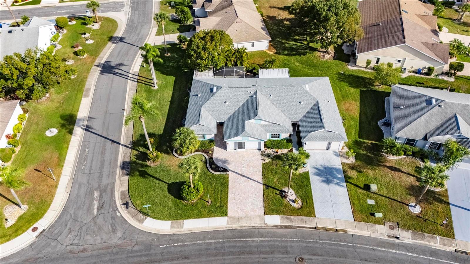 Aerial overhead view