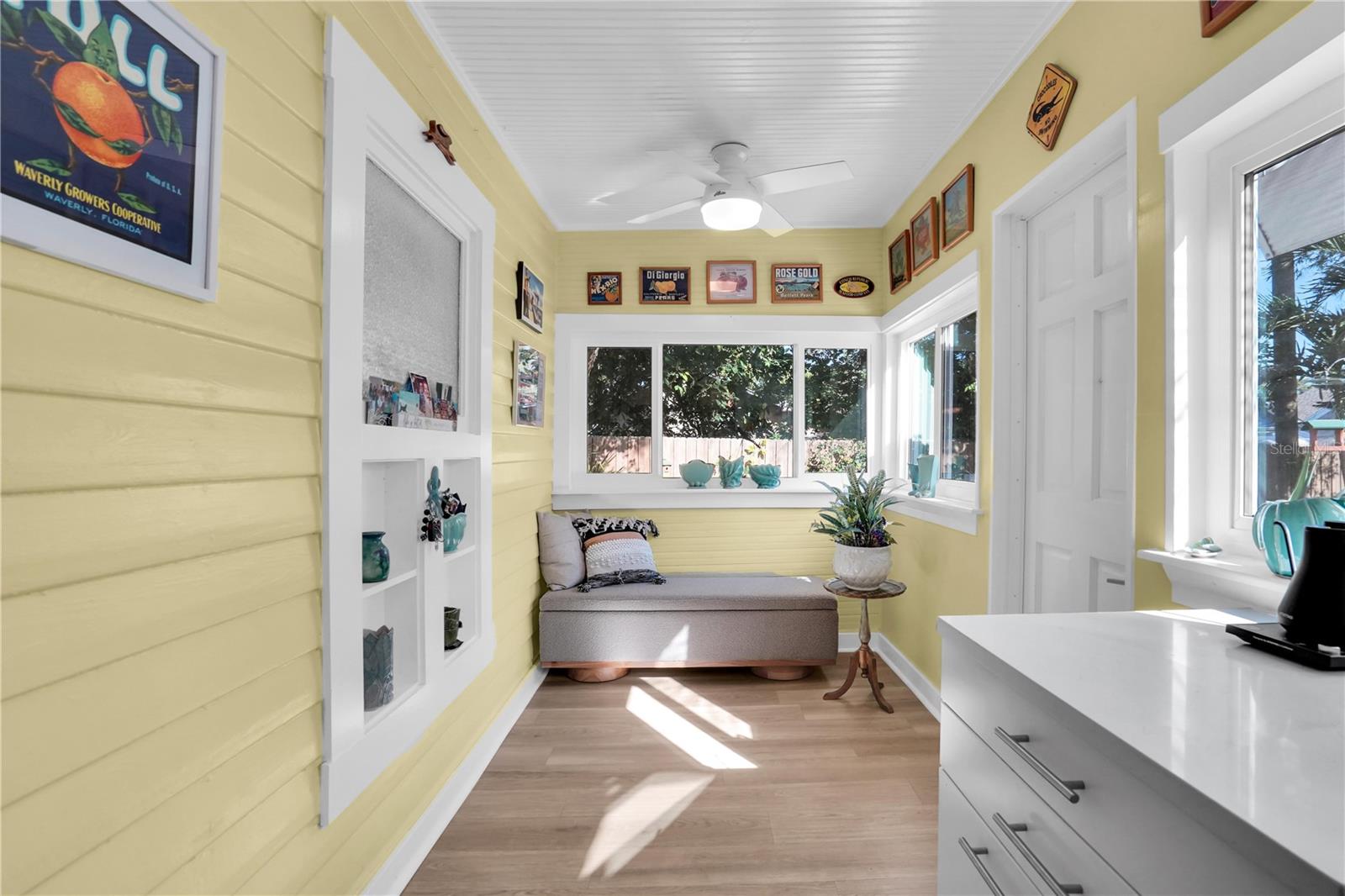 back porch leading to patio