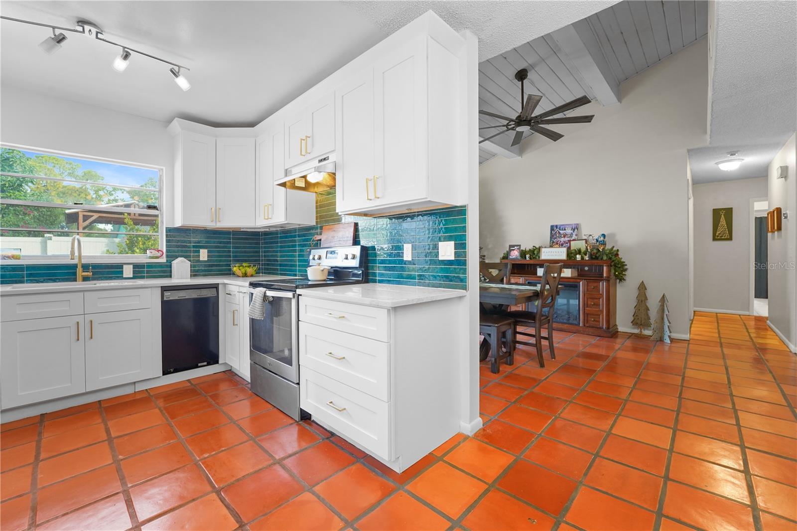 All New Kitchen overlooks Family Room