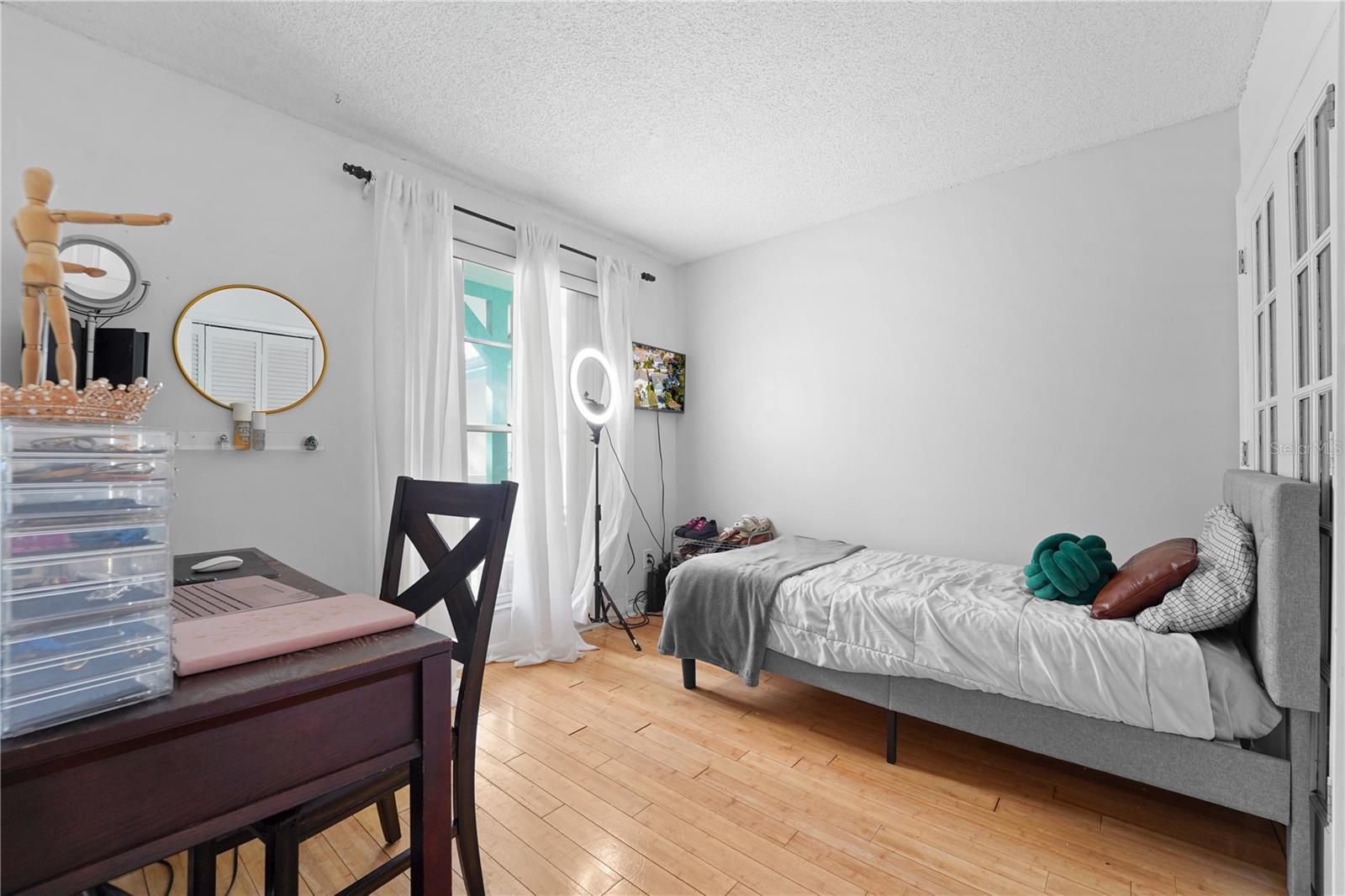 Bedroom 4 as french door from Family room