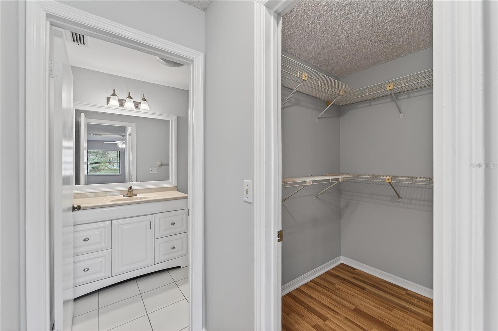master bath and walk-in closet