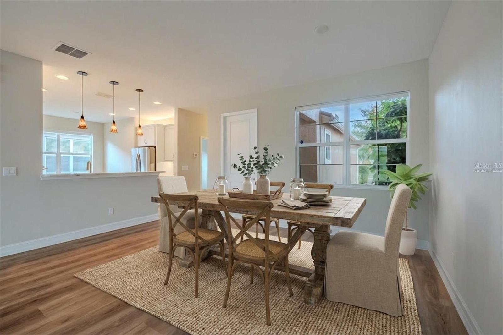 Virtually Staged Dining Room/Kitchen
