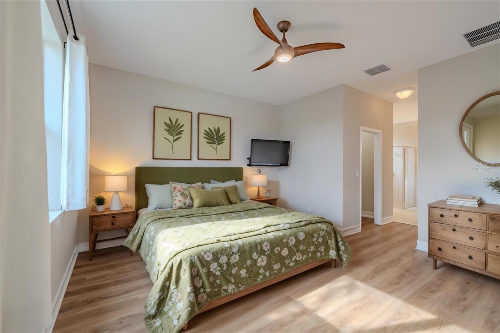 Virtually Staged Primary Suite