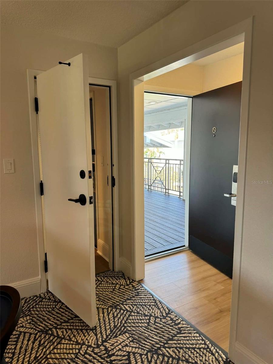 main entrance and interconnecting doors