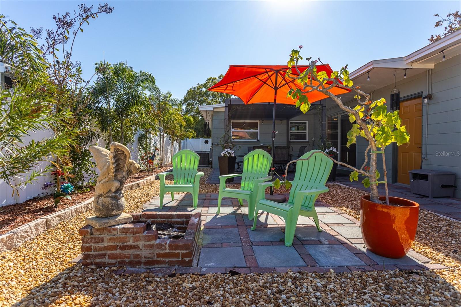 Fully fenced backyard