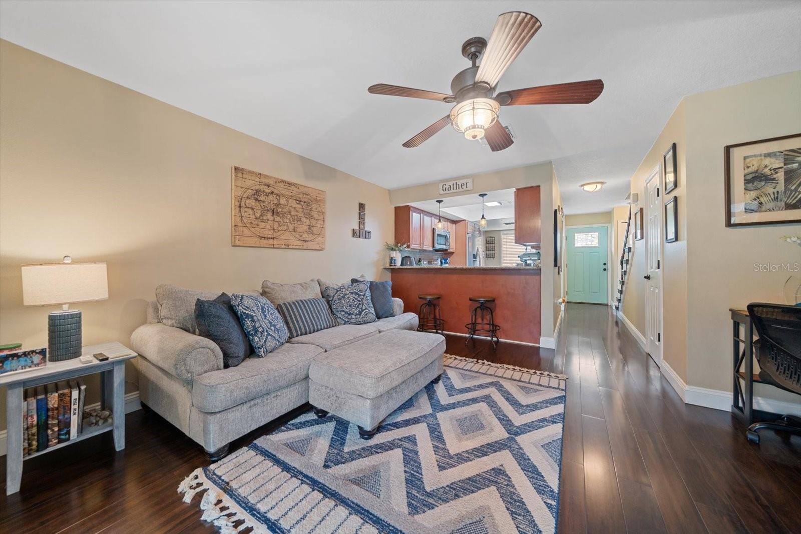 A lovely living area creates the perfect setting to unwind and relax.