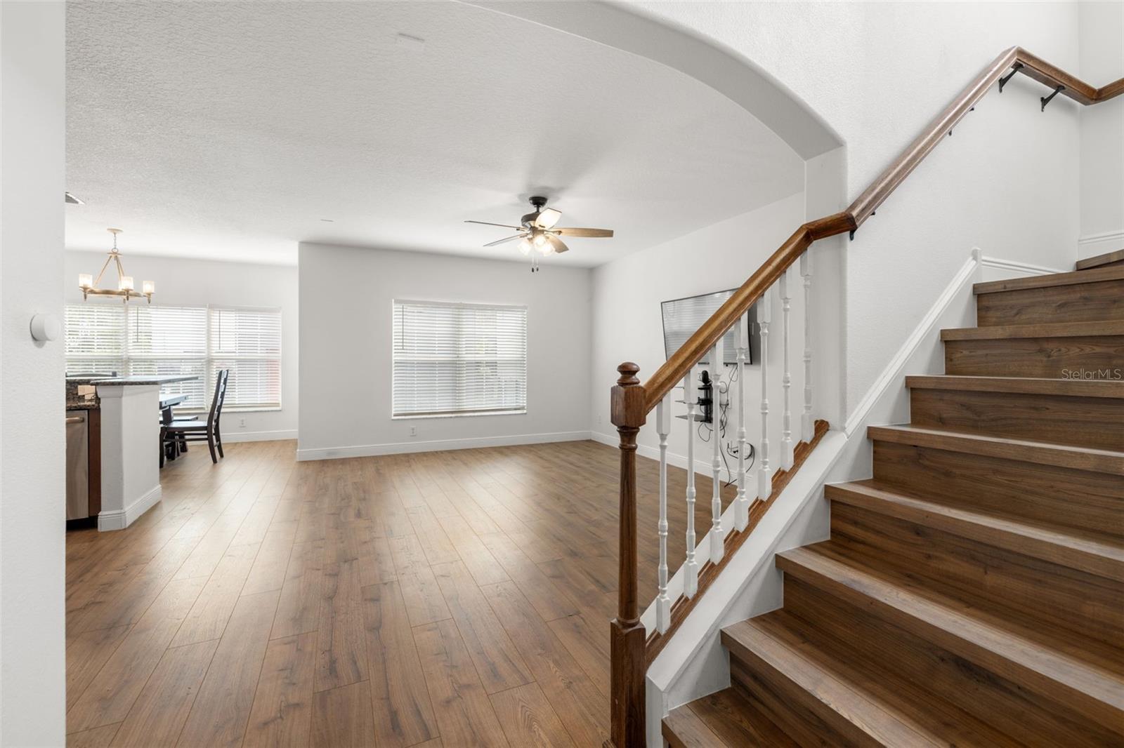 Family room and stairs