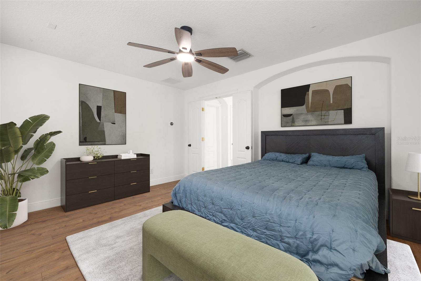 Virtually staged bonus room used as bedroom