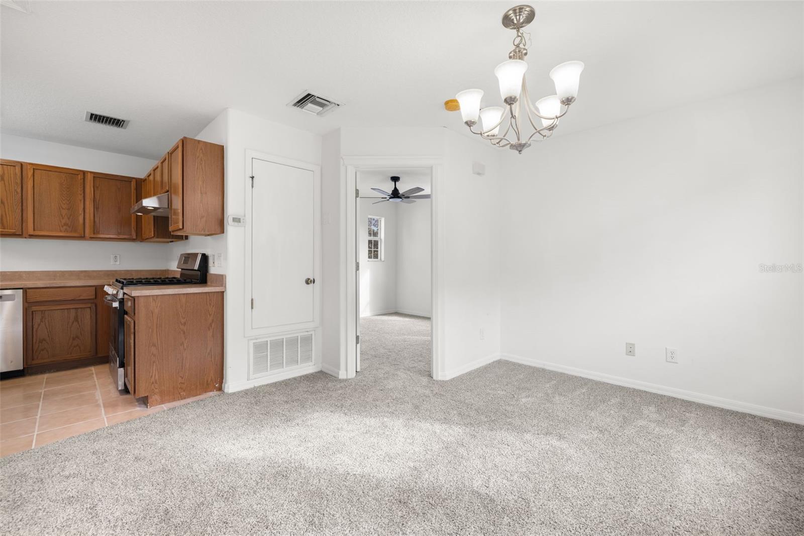 ADU kitchen and living space