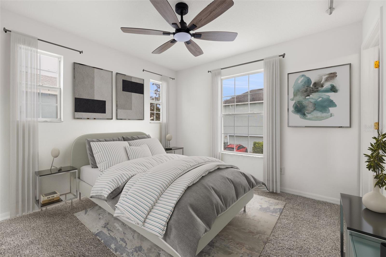 ADU full bedroom virtually staged