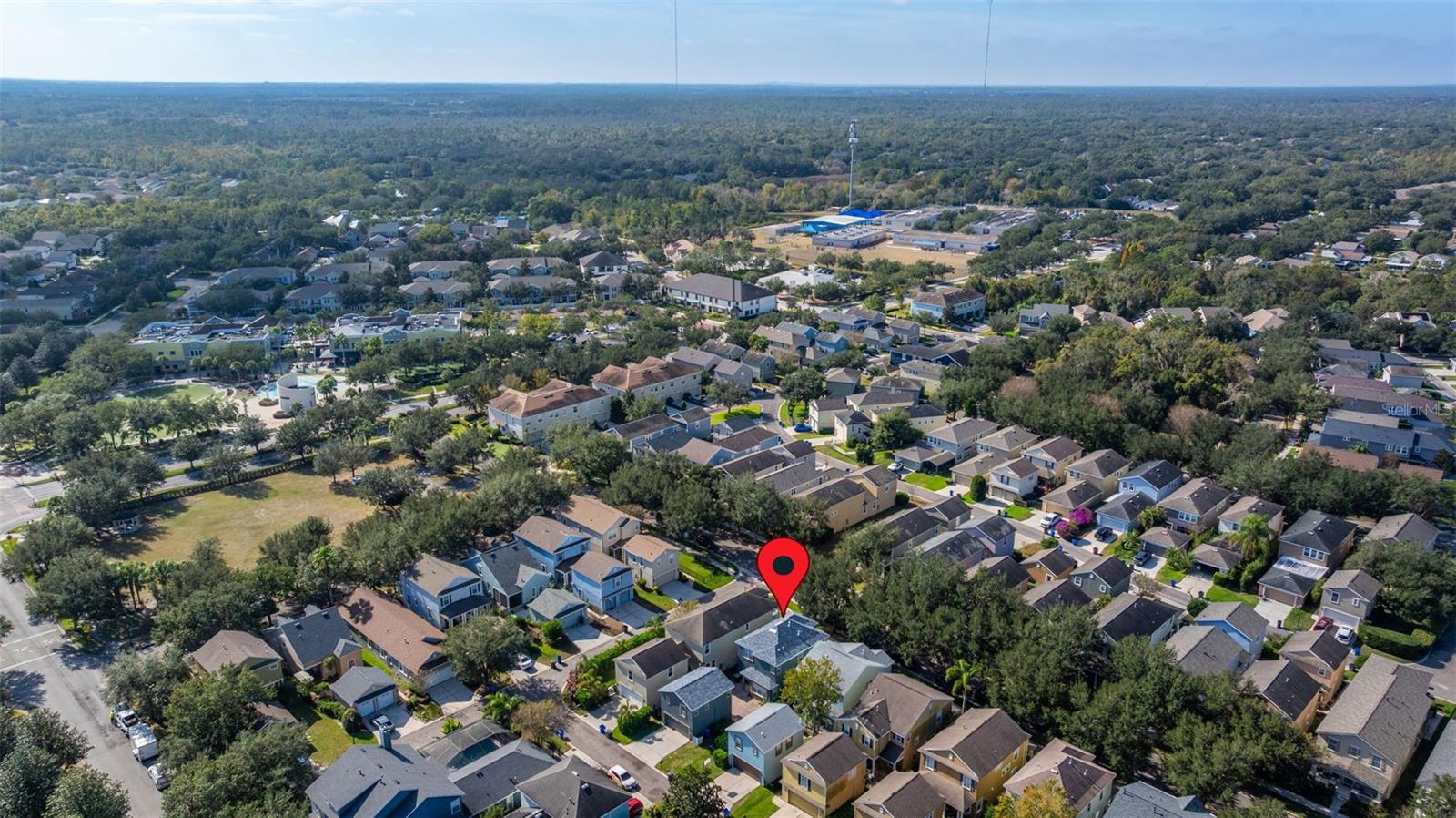 Park Square to the left and Fishhawk Creek Elementary in the middle