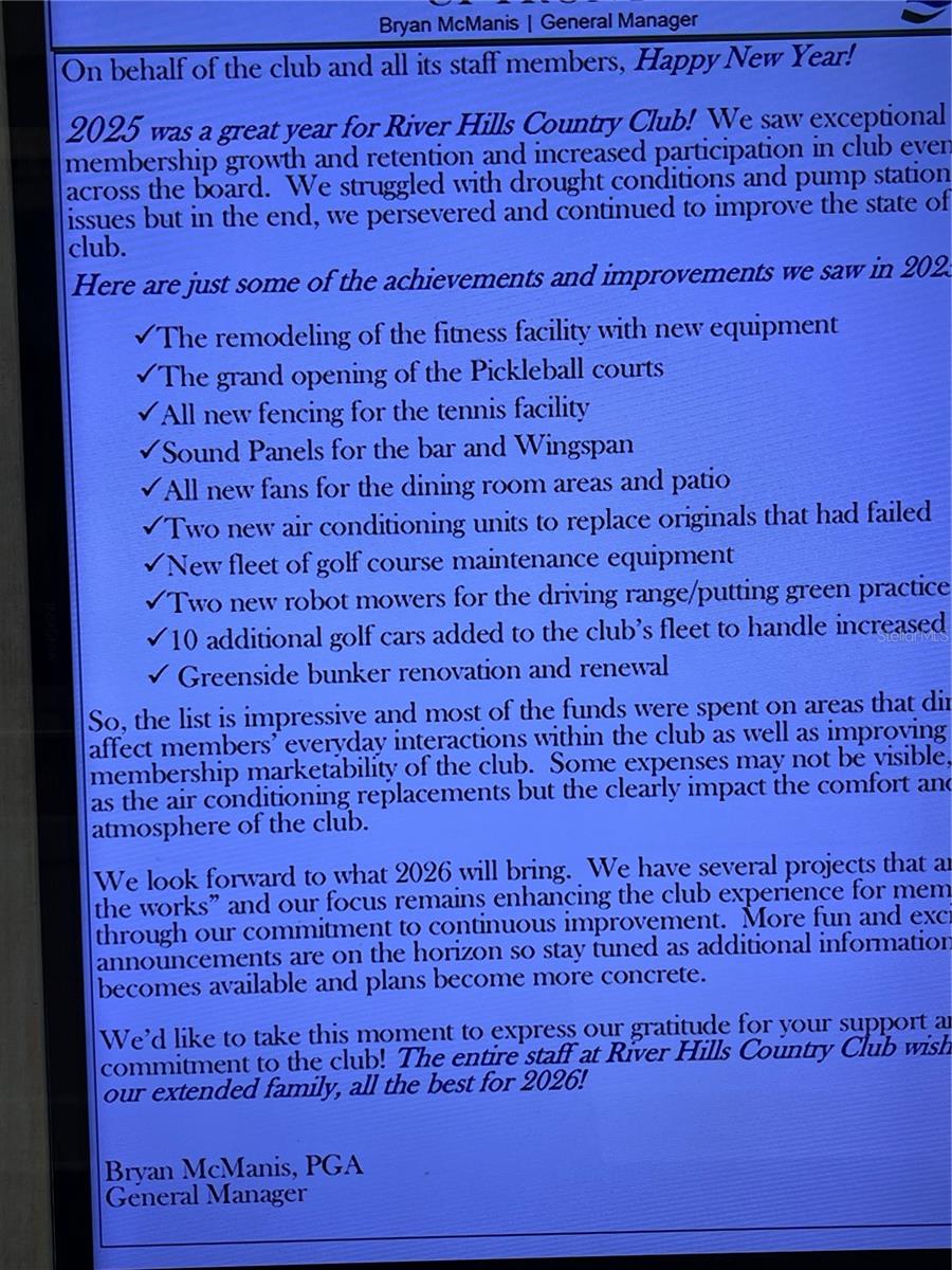 Things for residents to do