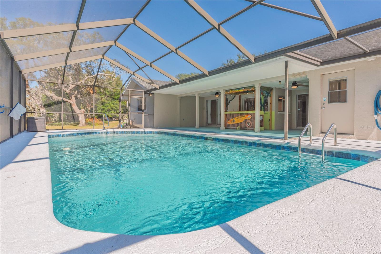 Huge private swimming pool.