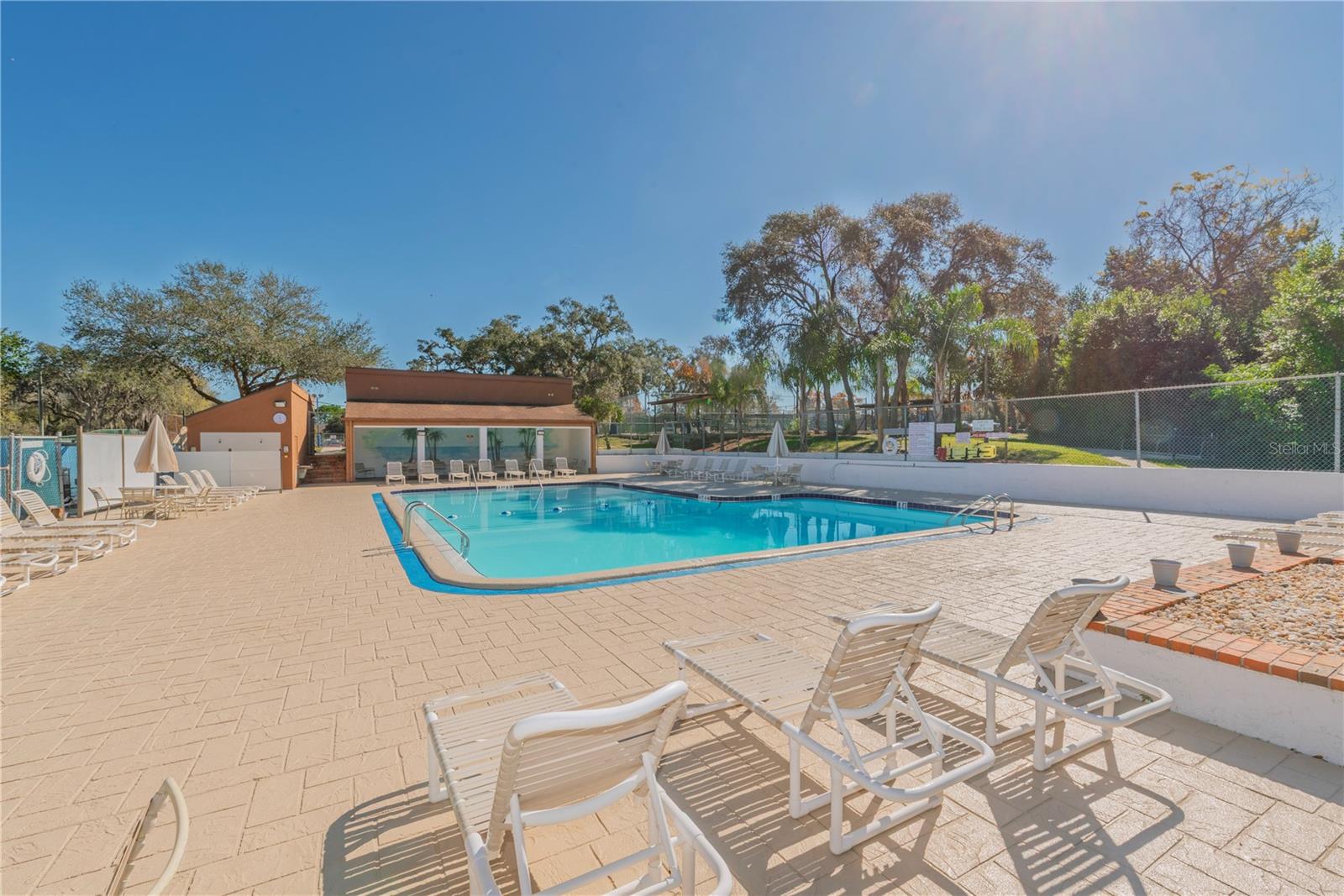 Community swimming pool.