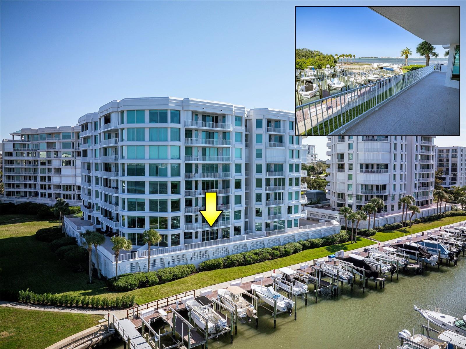 Largest Balcony with water views available in the building!