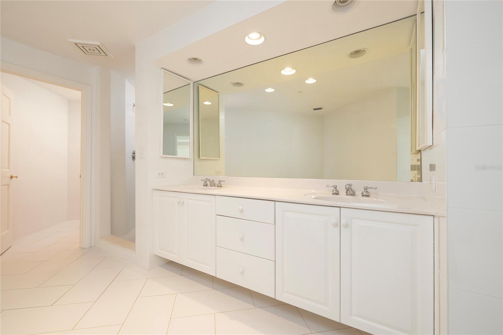 Master Bathroom with soaking tub, separate shower, dual vanities and separate water closet
