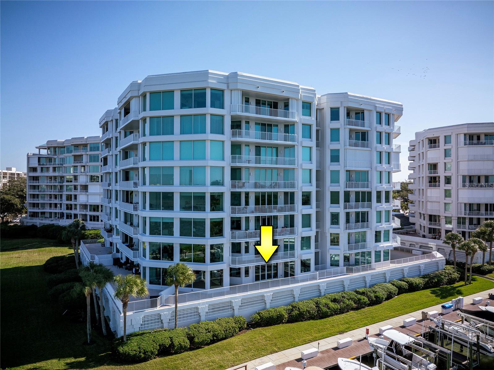 Largest Balcony with water views available in the building!