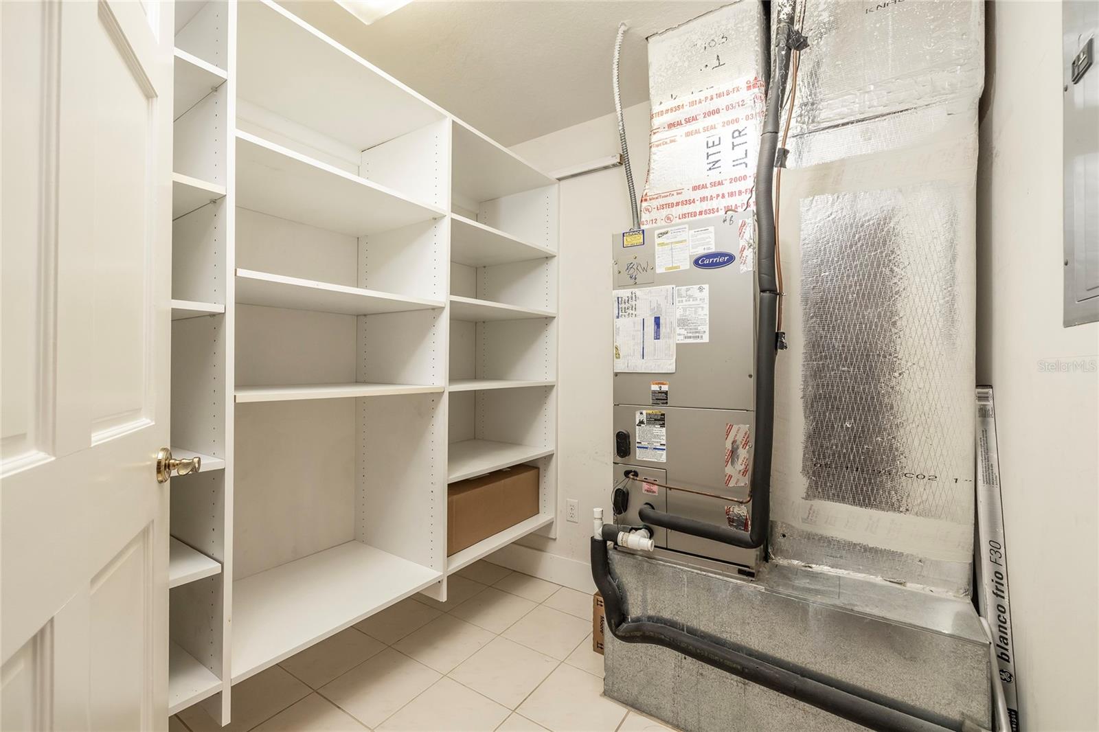 Separate storage closet inside the unit