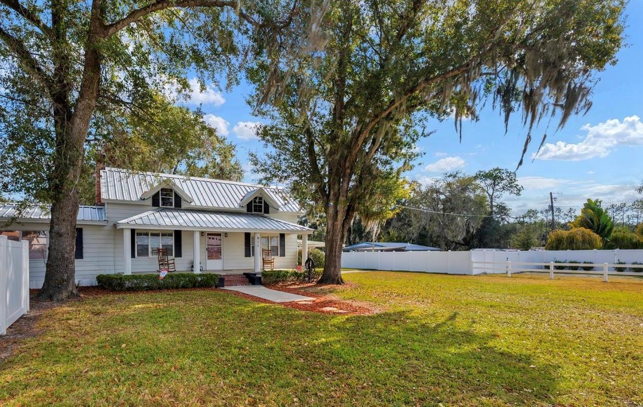 The front yard is vast and open, and it's the perfect setting for daily sunsets.