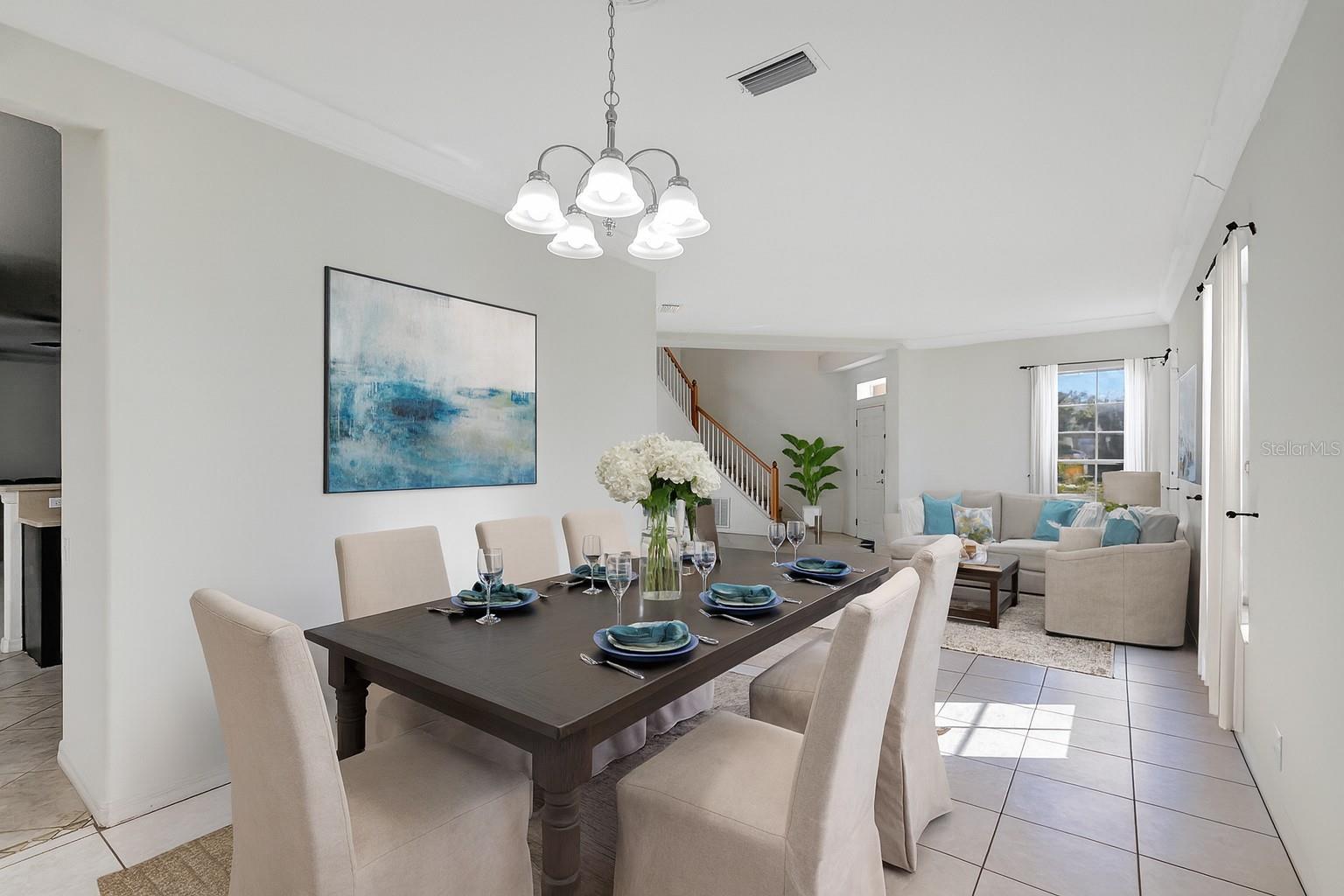 dining/living staged