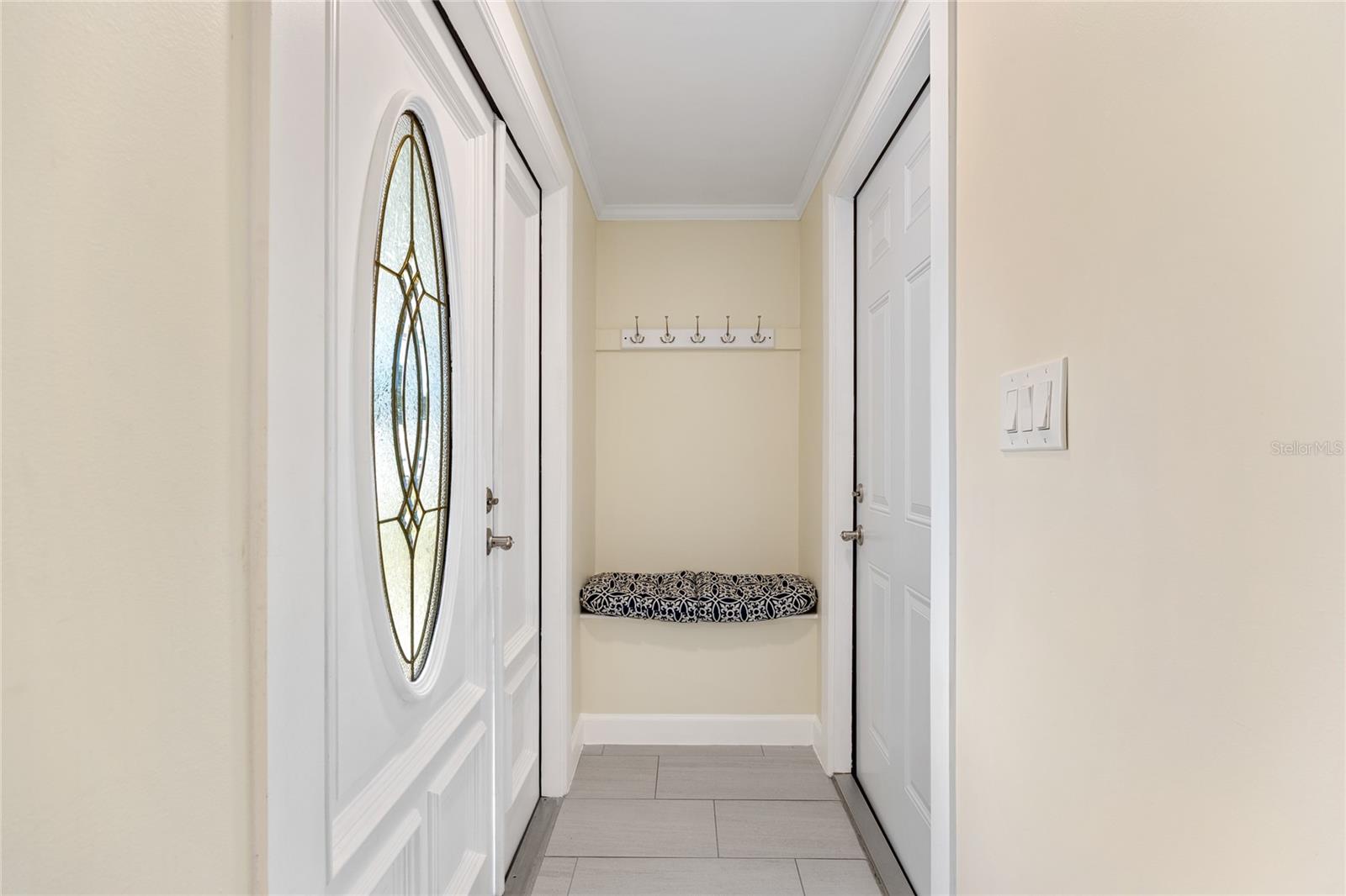 Front Entry with storage bench seating