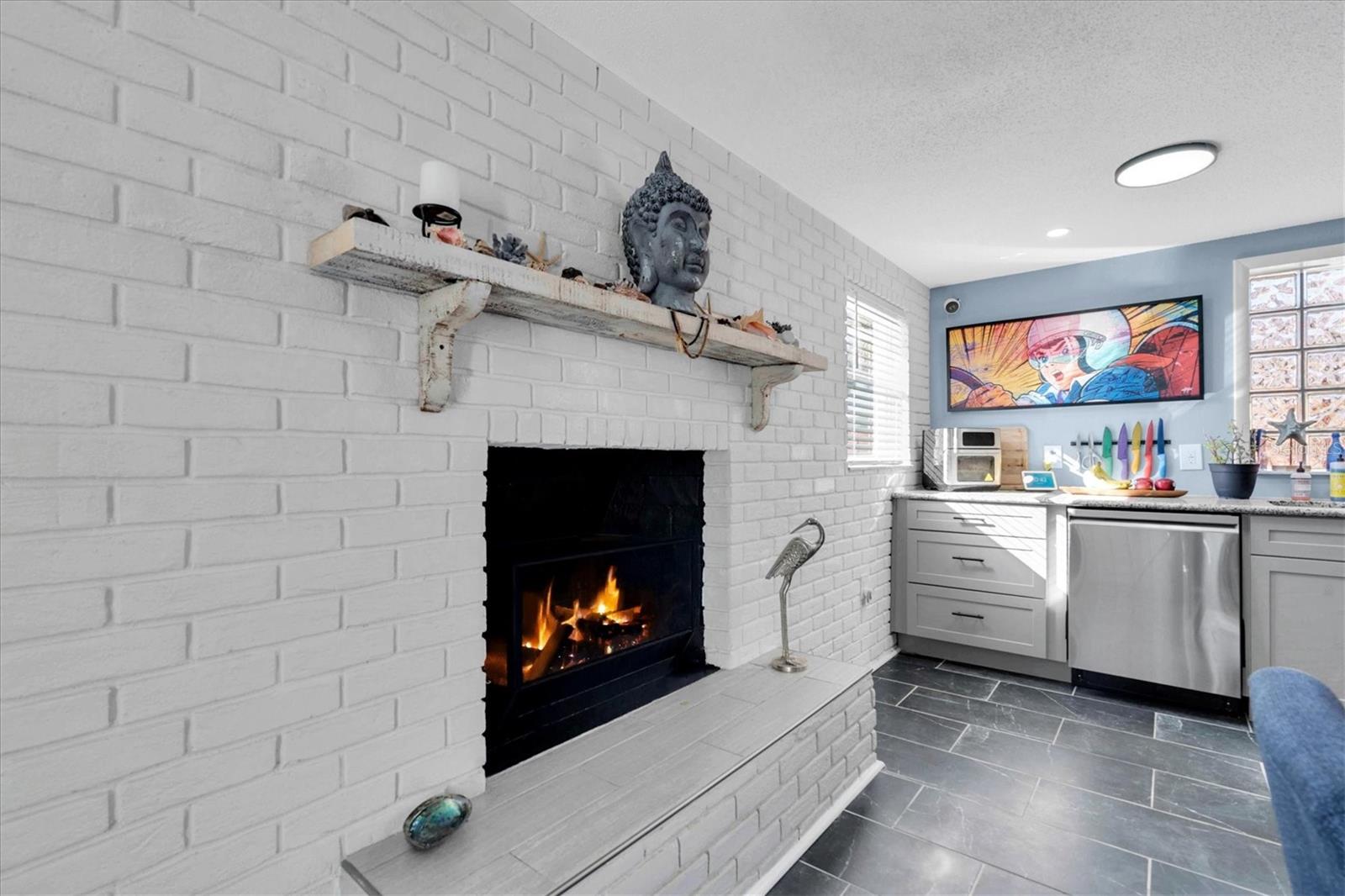 Wood Burning Fireplace