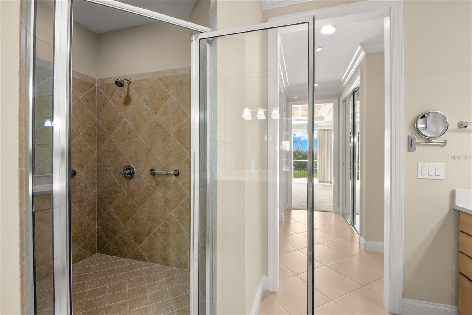 Oversized shower in Owner's Bath.