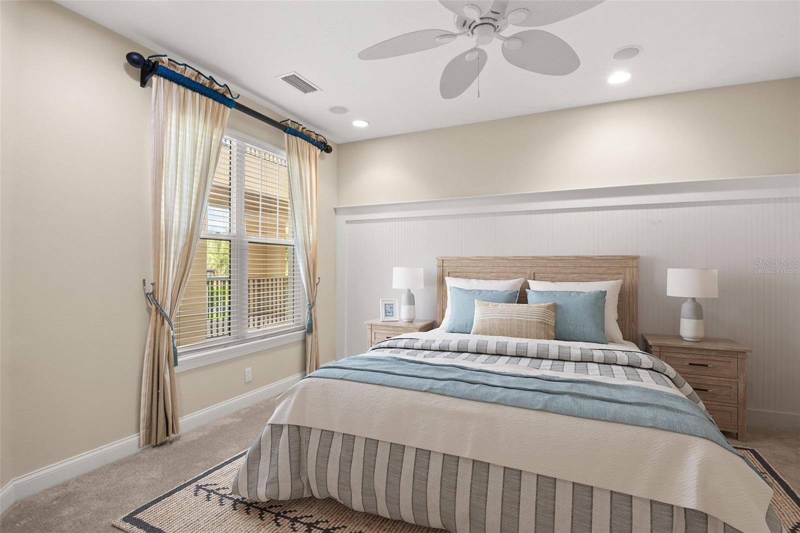 Virtually staged; Large Guest Bedroom #2 with walk-in closet.