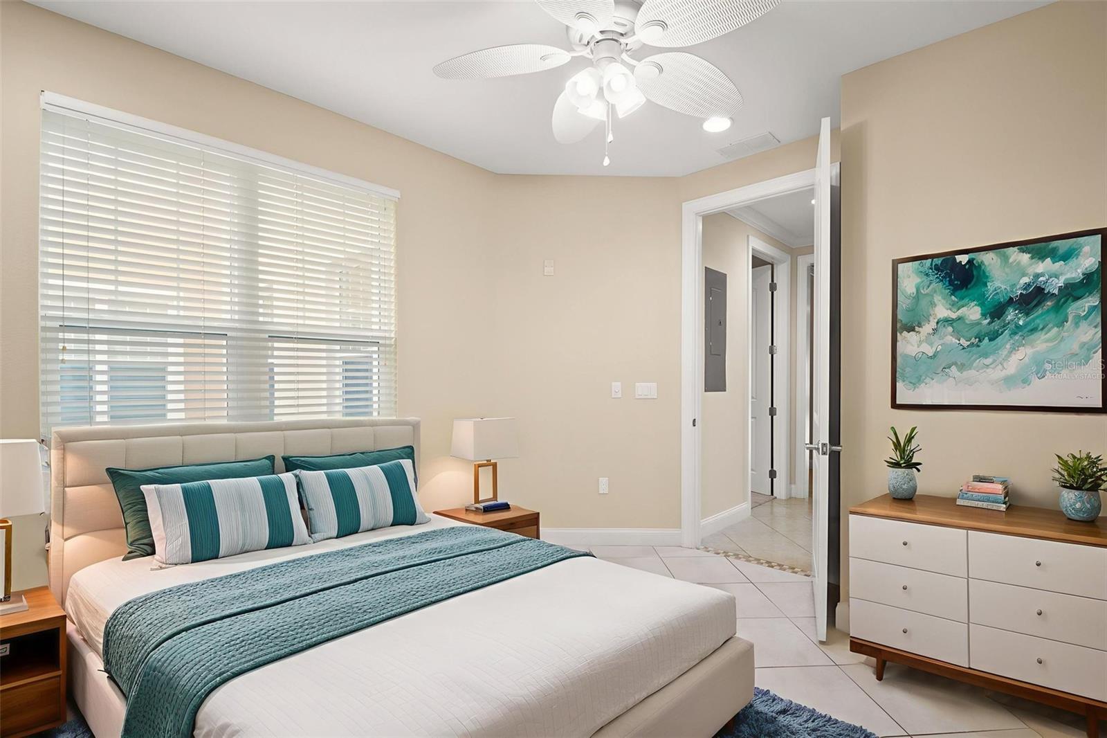 Virtually staged; Guest Bedroom #3 also with walk-in closet (a walk-in closet in every bedroom).