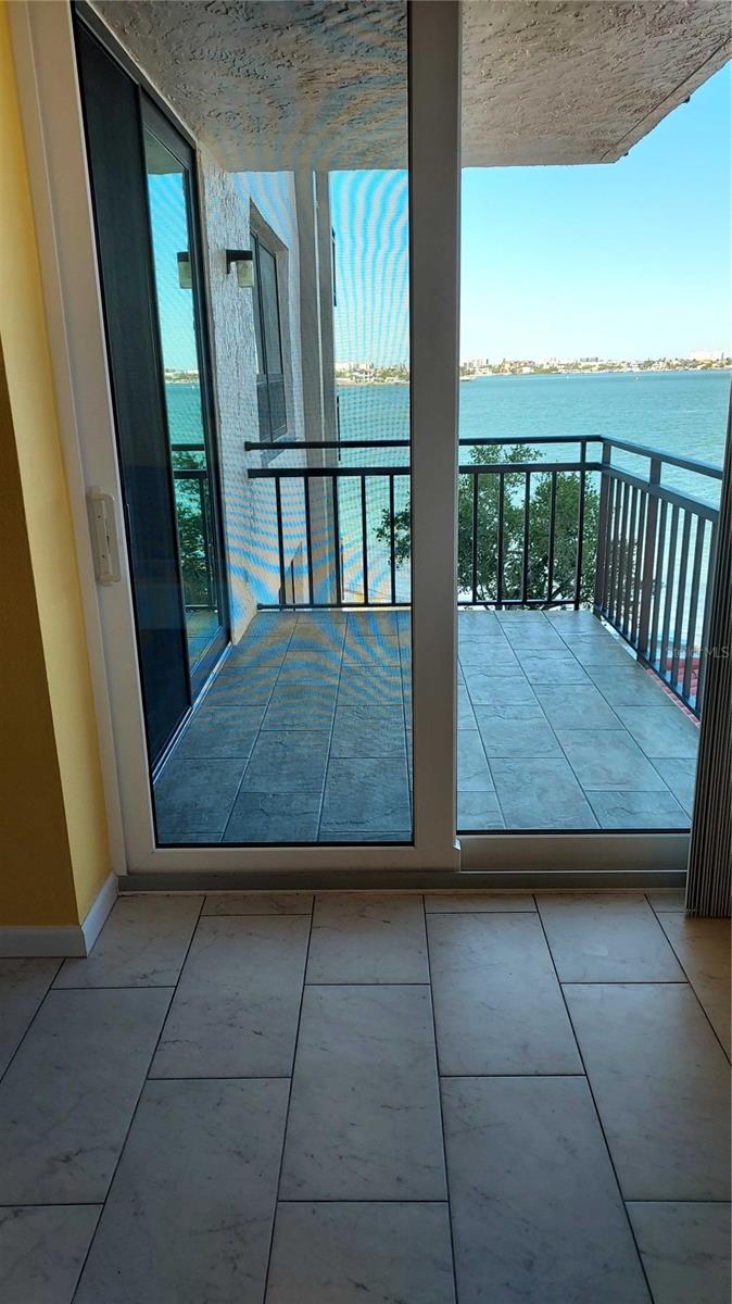 Balcony entrance from the Living/Dining room