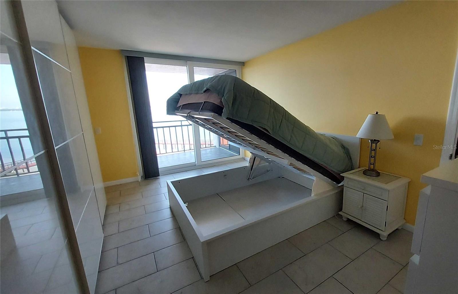 Master bedroom with storage space