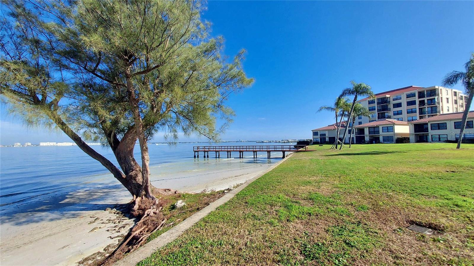 Waterfront view and fishing pier