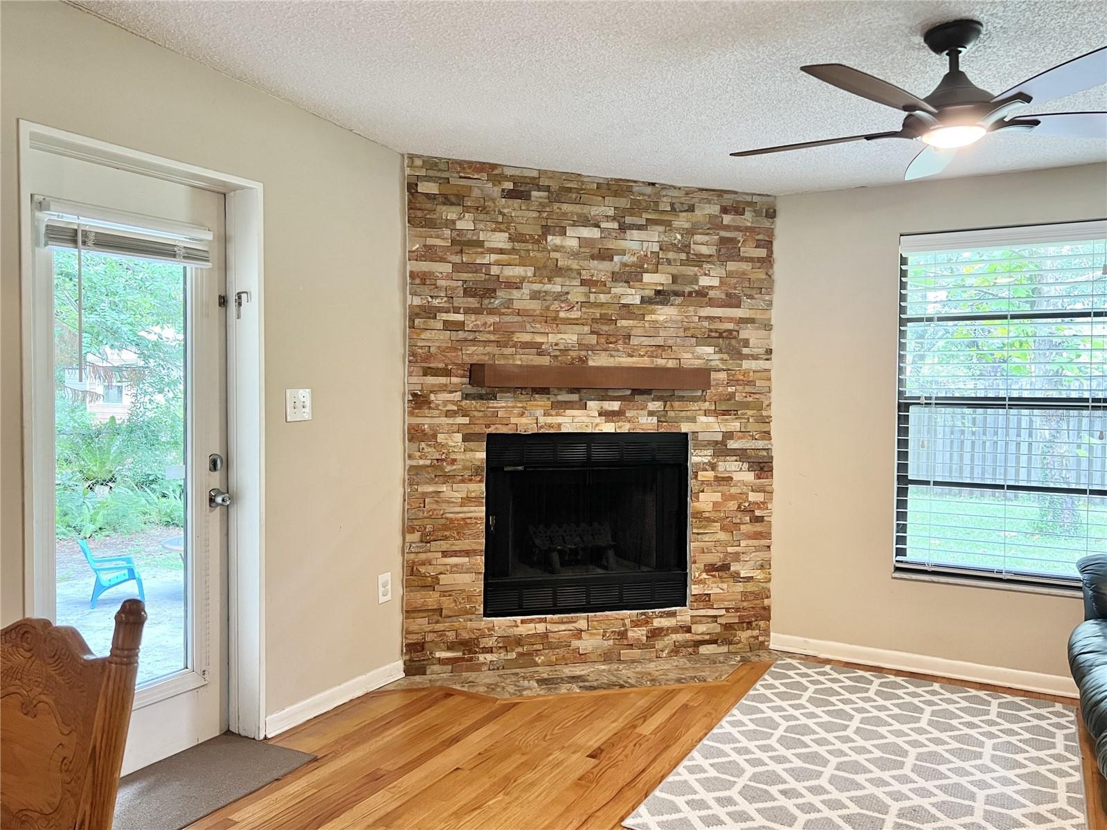 Family Room Area - Wood Burning Fireplace