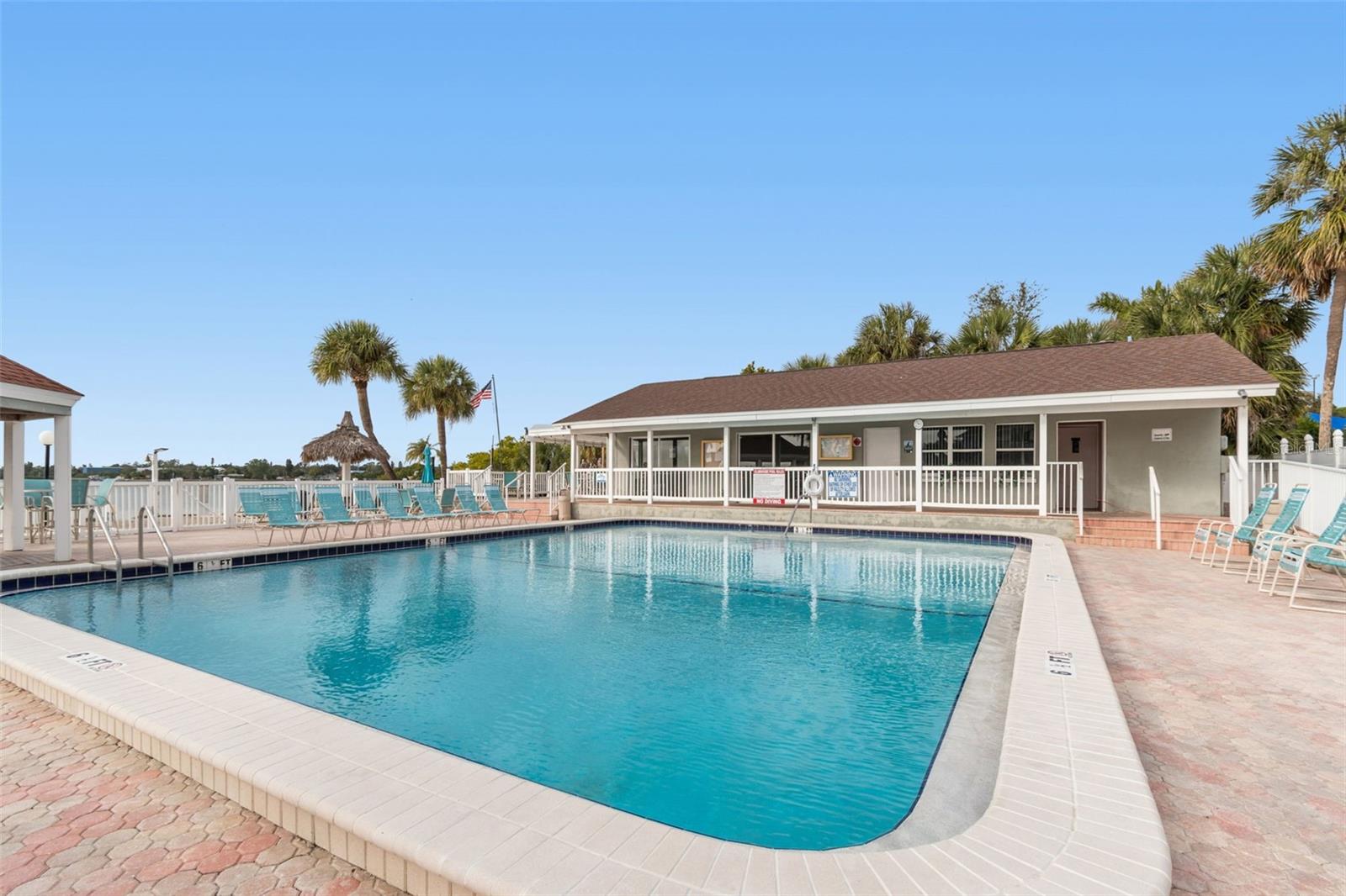 community has 2 heated pools