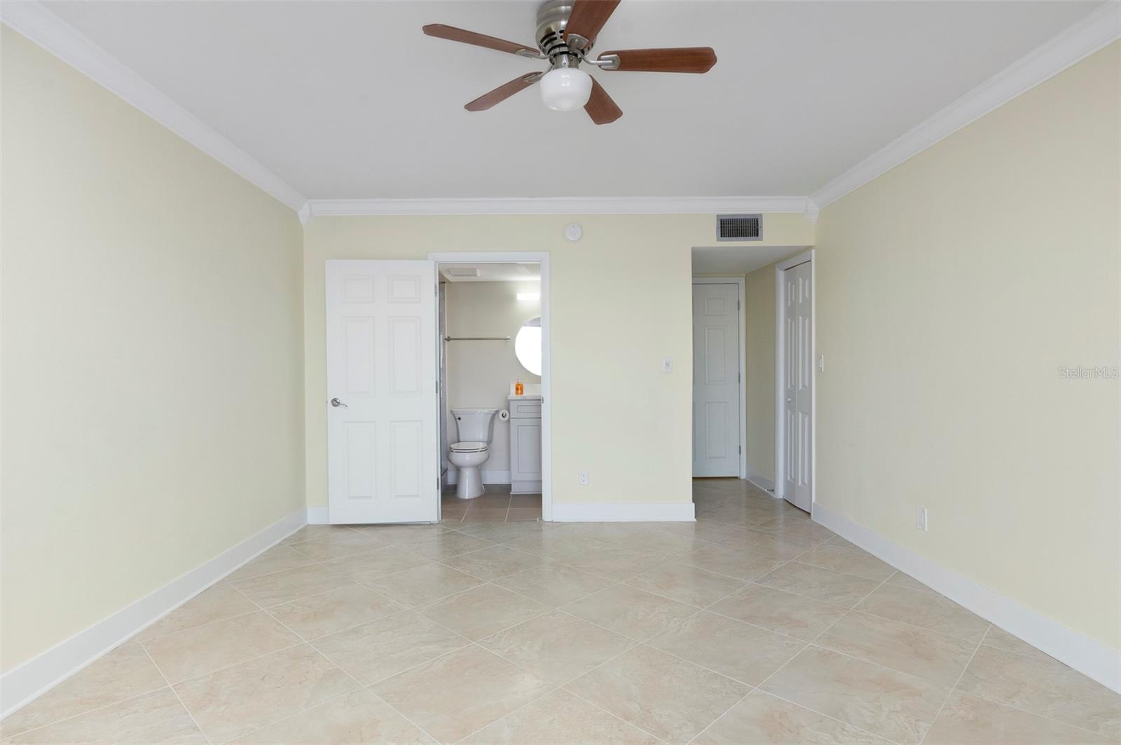 Master Bedroom features an ensuite bathroom, vanity area and a spacious walk-in closet.