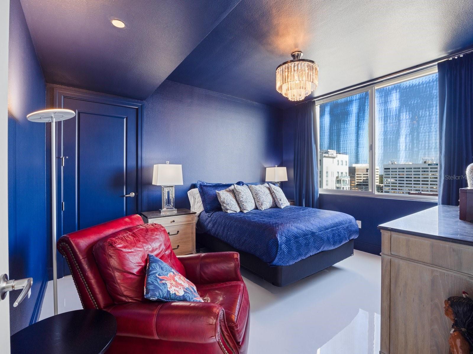 Guest Bedroom w/ blackout shades