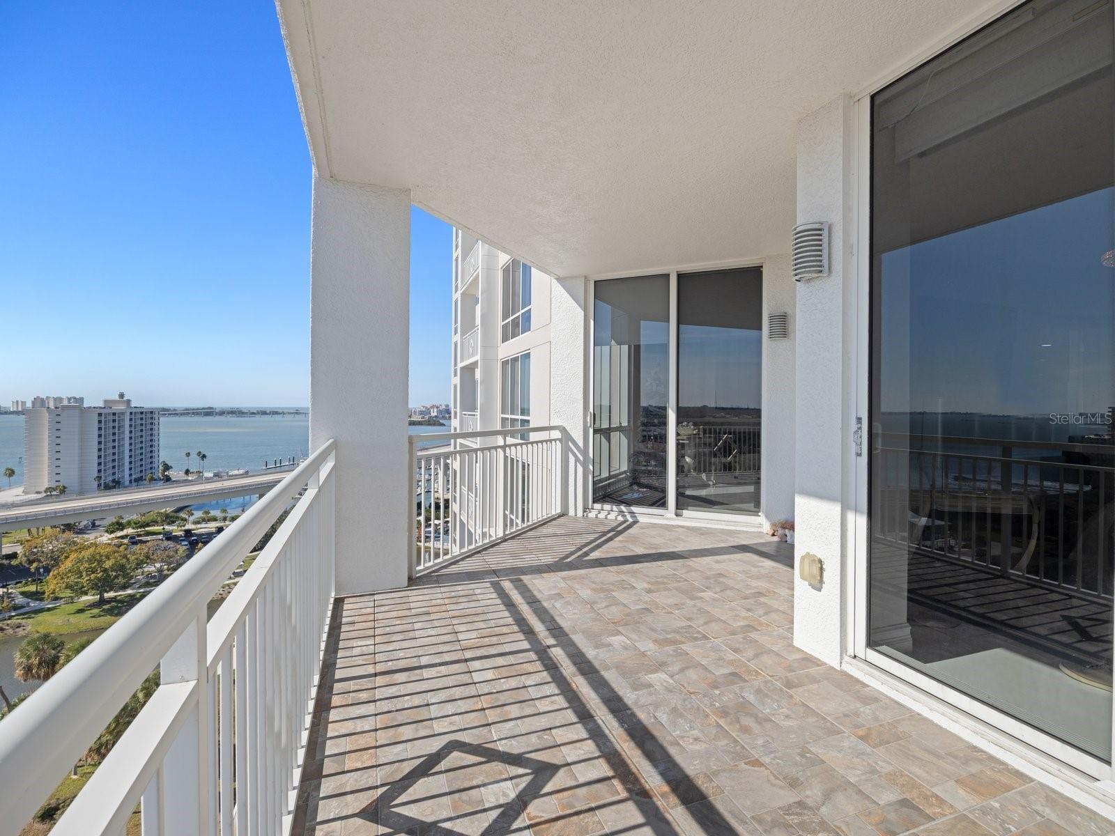 Expansive balcony with magnificent views!