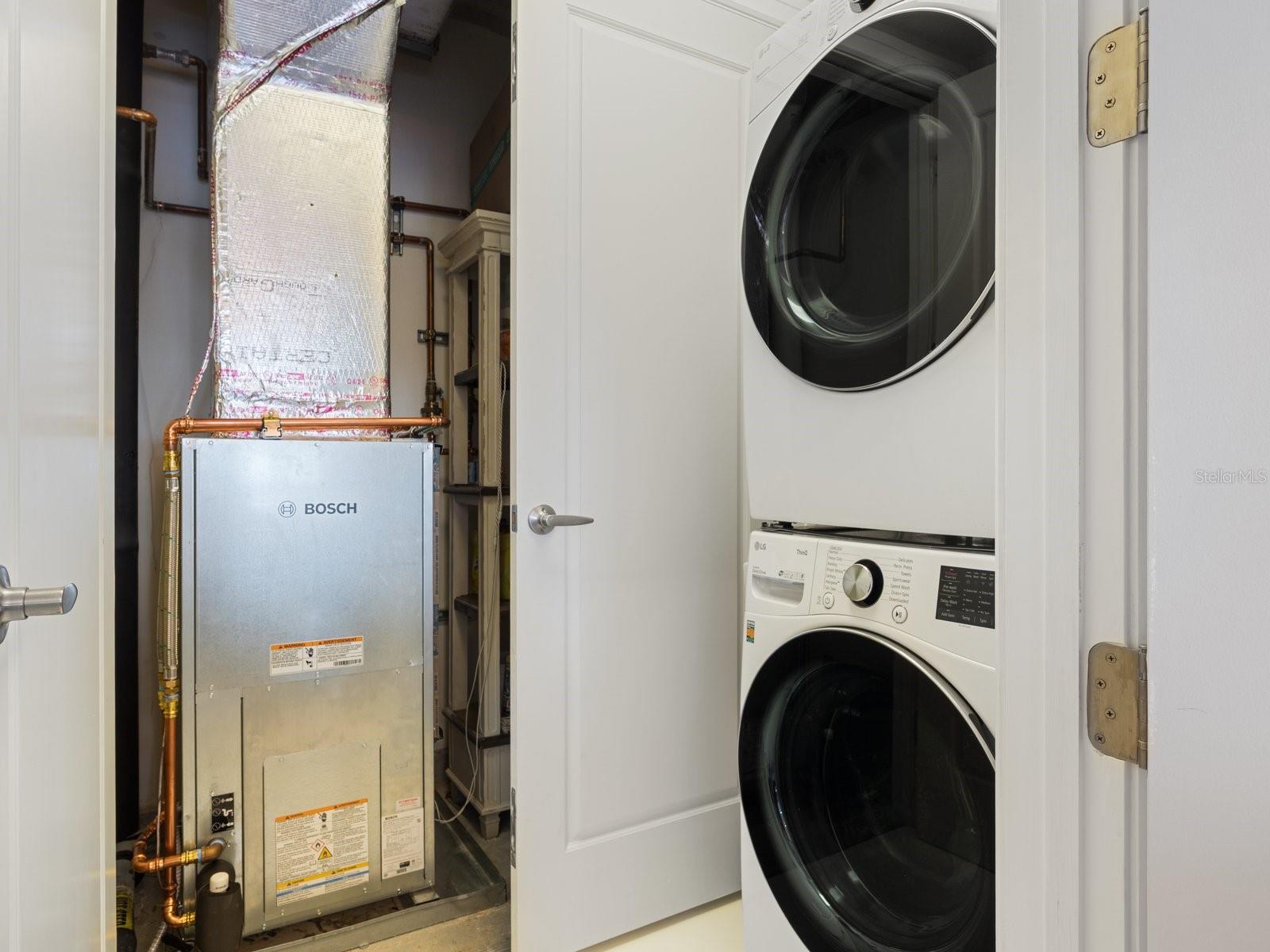 New A/C and newer stackable W/D