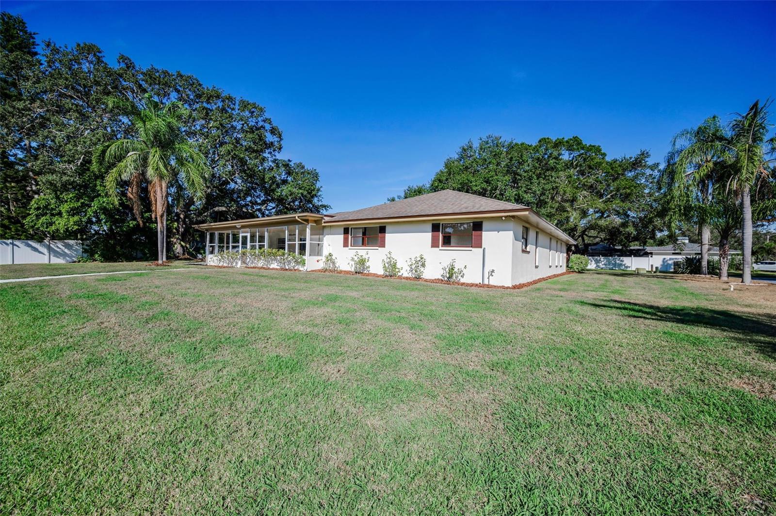 Expansive back yard