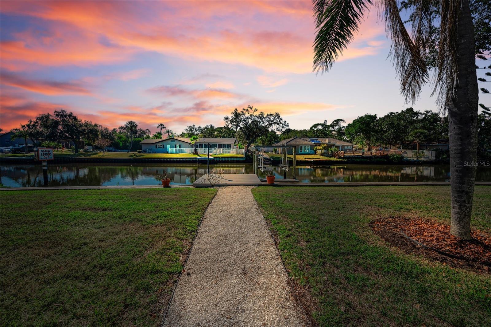 Walkway to your private dock along Allen's Creek
