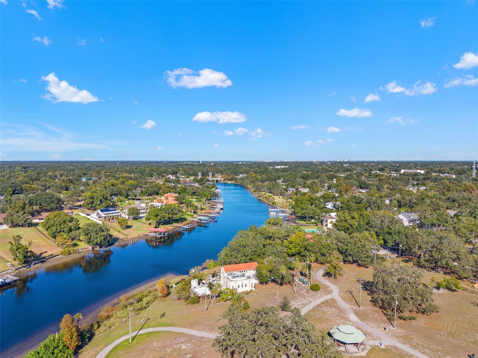 Steps to Rivercrest Park and Hillsborough River